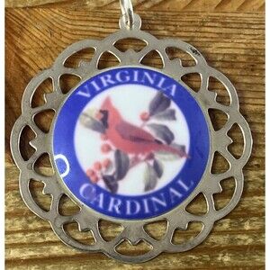 Lunt Sterling Ornament Virginia Cardinal Christmas Tree State Commemorative